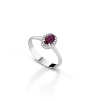 Anneau PG Gioielli Femme Royal in Or blanc Rubino 0.97 Ct ANROYALR/4 - ANROYALR/4